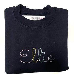 Ellie Navy Blue Crewneck Sweatshirt